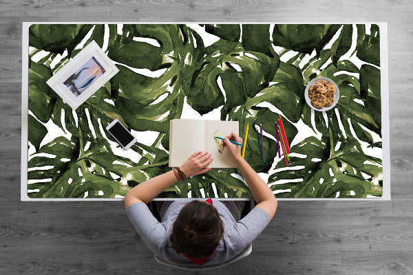 Veľká ochranná podložka na stôl list Monstera