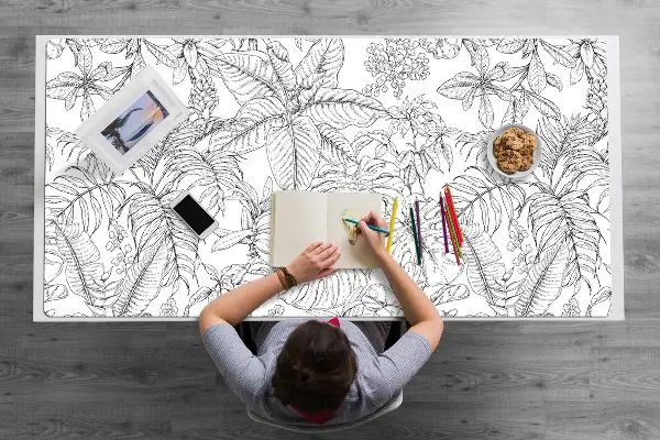 Ochranná podložka na stôl skica tropical