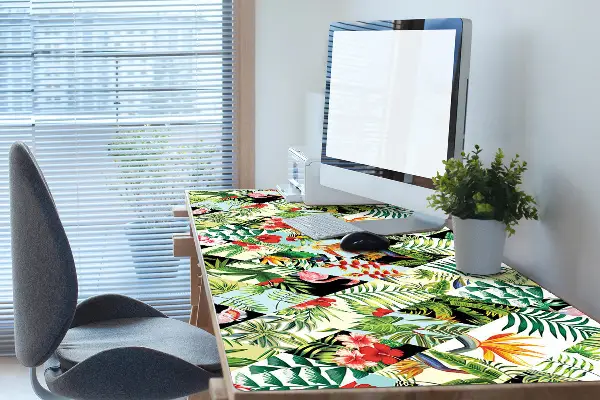 Podložka na písací stôl Kvetín a vtákov
