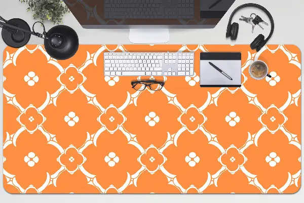 Pracovný podložka na stôl oranžové kvety
