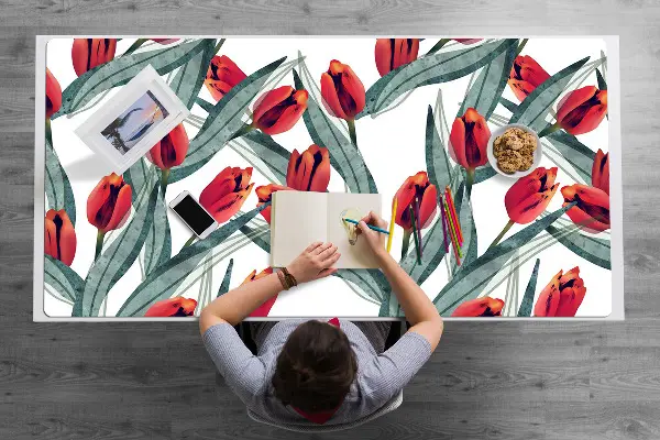Veľká podložka na stôl pre deti tulipány