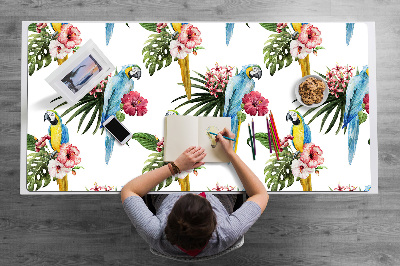 Pracovná podložka s obrázkom Papagáje a kvety