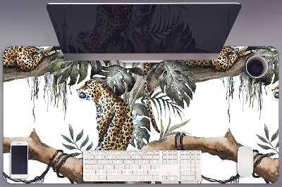 Pracovný podložka na stôl Leopardi na vetve
