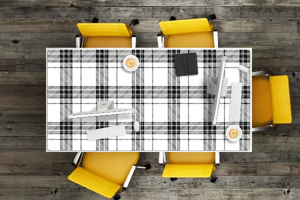 Veľká podložka na stôl plaid pattern