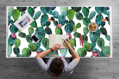 Pracovný podložka na stôl Kaktus s kvetinami