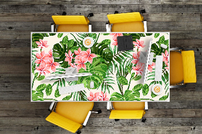 Veľká ochranná podložka na stôl kvety hawaii
