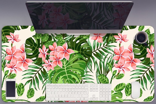 Veľká ochranná podložka na stôl kvety hawaii