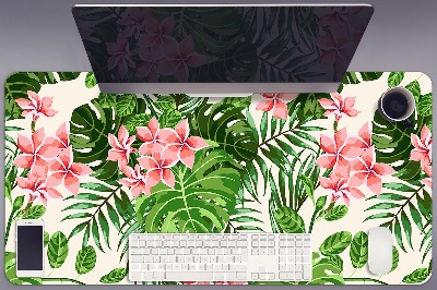 Veľká ochranná podložka na stôl kvety hawaii