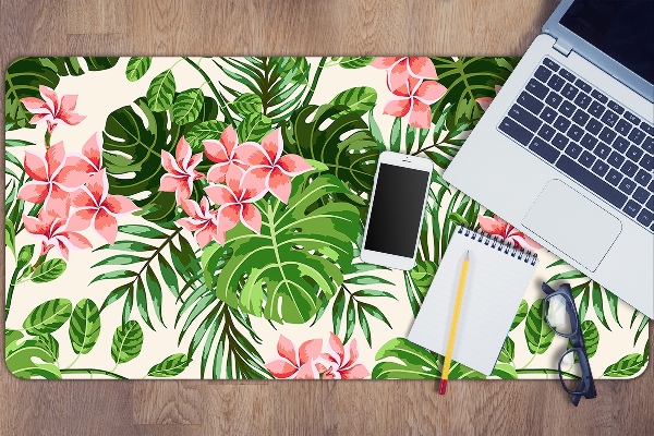 Veľká ochranná podložka na stôl kvety hawaii