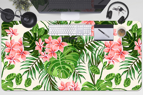 Veľká ochranná podložka na stôl kvety hawaii