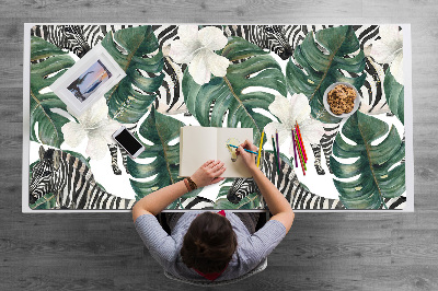Ochranná podložka na stôl Zebry v listoch