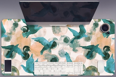 Podložka na písací stôl akvarel vtáky
