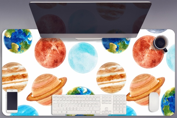 Ochranná podložka na stôl sfarbená planéta