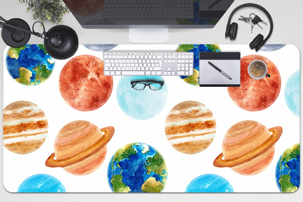 Ochranná podložka na stôl sfarbená planéta