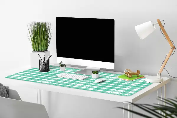 Veľká ochranná podložka na stôl green mriežka