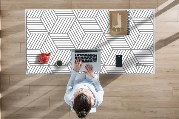Pracovná podložka s obrázkom 3D šedá kocka