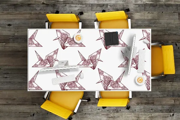 Veľká ochranná podložka na stôl origami vtáky