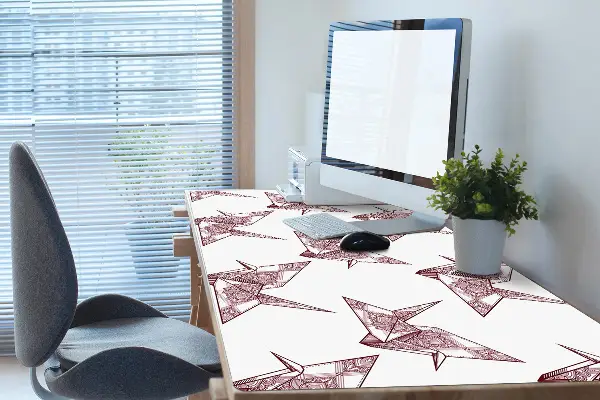 Veľká ochranná podložka na stôl origami vtáky