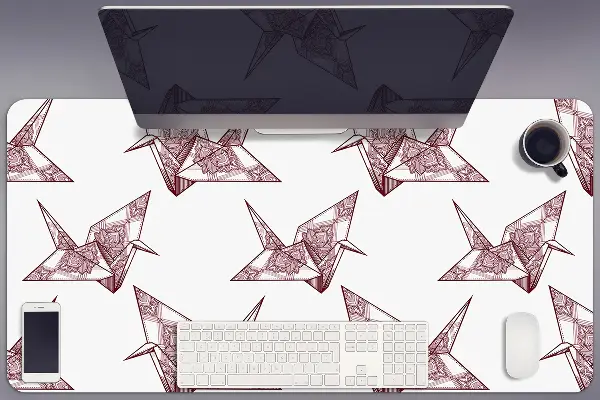 Veľká ochranná podložka na stôl origami vtáky