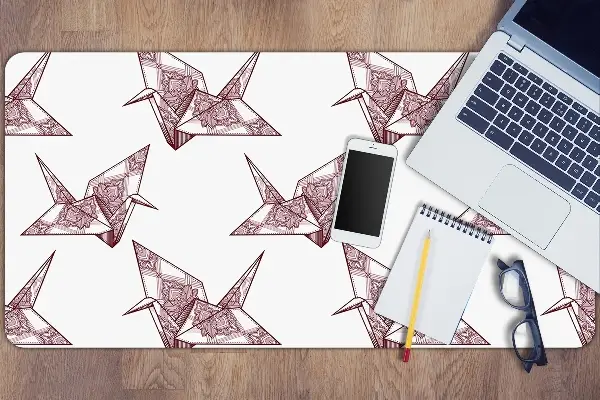 Veľká ochranná podložka na stôl origami vtáky