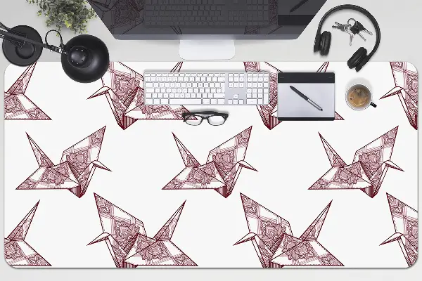 Veľká ochranná podložka na stôl origami vtáky