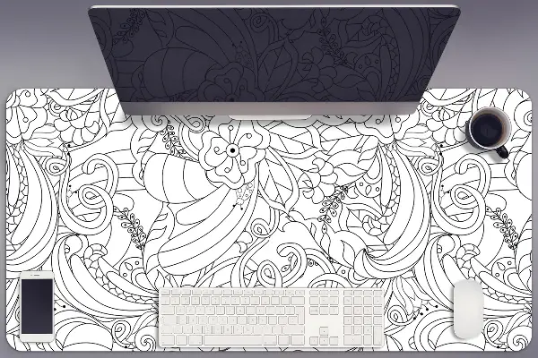 Veľká podložka na stôl pre deti doodle pattern
