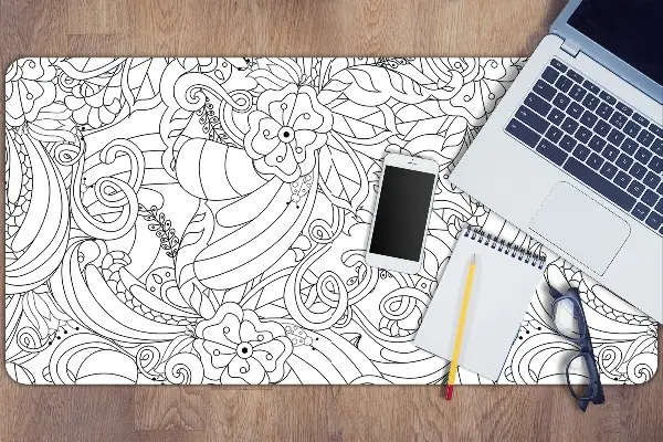 Veľká podložka na stôl pre deti doodle pattern