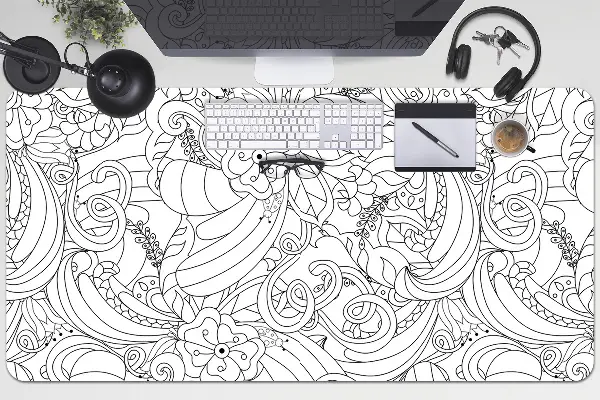 Veľká podložka na stôl pre deti doodle pattern