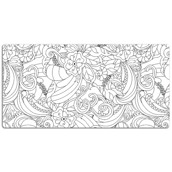 Veľká podložka na stôl pre deti doodle pattern