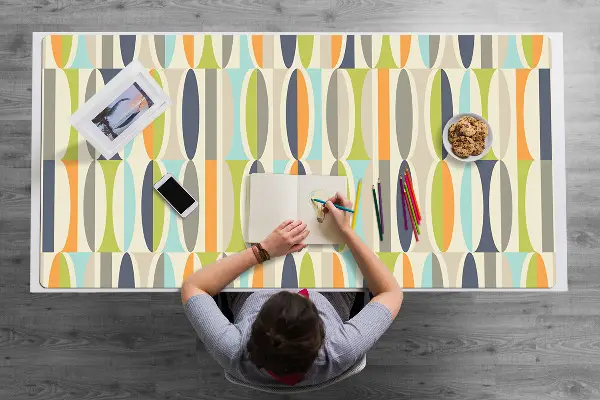 Veľká podložka na stôl pre deti retro pattern