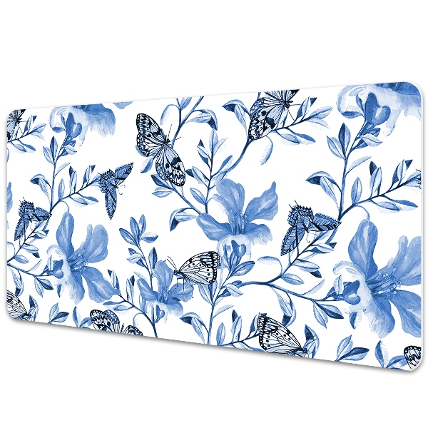 Pracovná podložka s obrázkom modré kvety
