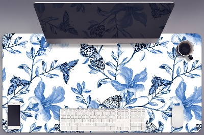 Pracovná podložka s obrázkom modré kvety