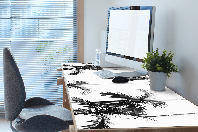 Pracovný podložka na stôl Black and white palm
