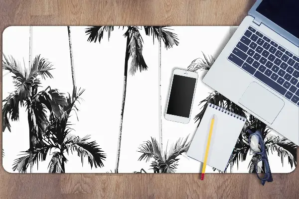 Pracovný podložka na stôl Black and white palm