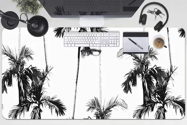 Pracovný podložka na stôl Black and white palm