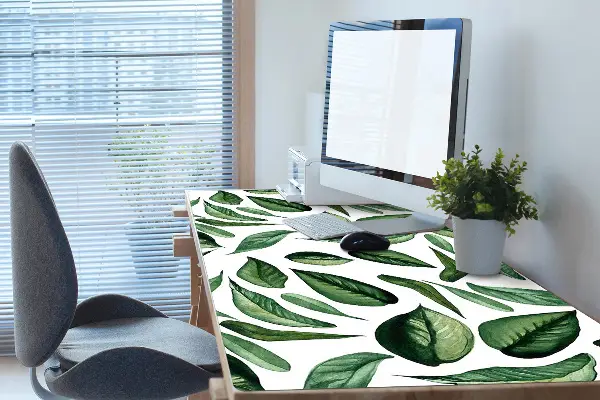 Podložka na písací stôl zelené listy