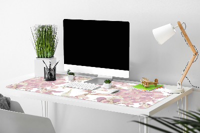 Pracovný podložka na stôl Svetlo ružový ibištek