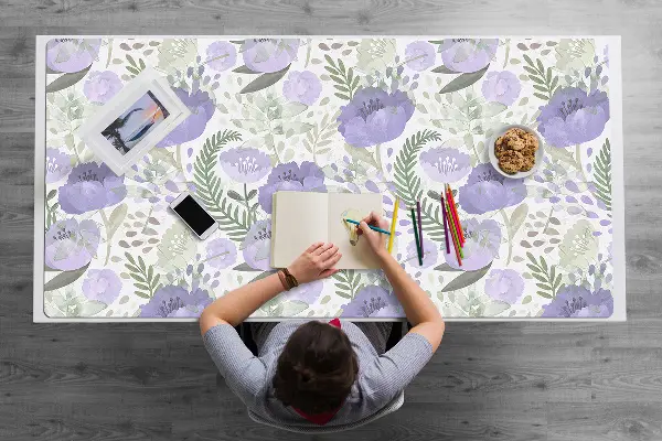 Veľká ochranná podložka na stôl pastel mak