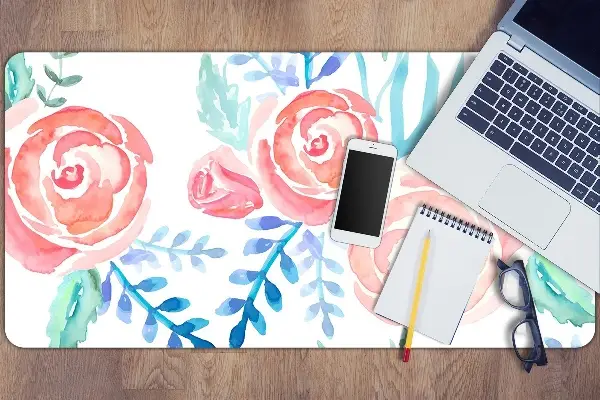 Veľká podložka na stôl pestré kvety