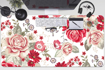Pracovná podložka s obrázkom červené kvety