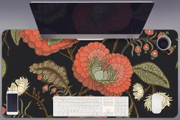 Veľká podložka na stôl retro kvety