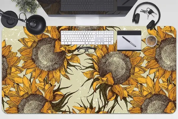 Ochranná podložka na stôl retro Slnečnica
