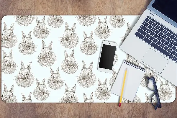 Pracovný podložka na stôl králiky nakreslil