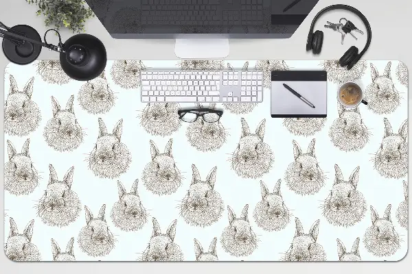 Pracovný podložka na stôl králiky nakreslil