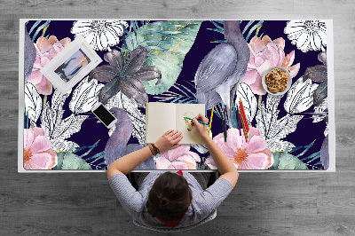 Ochranná podložka na stôl Vtáky v kvety