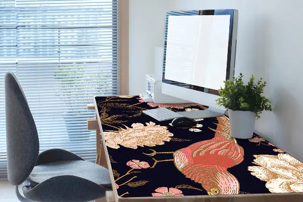 Ochranná podložka na stôl Pivoňka s vtákom