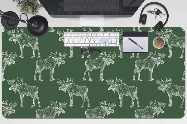 Ochranná podložka na stôl Elk na zelenom pozadí