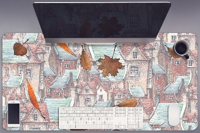 Pracovná podložka s obrázkom mesto na jeseň
