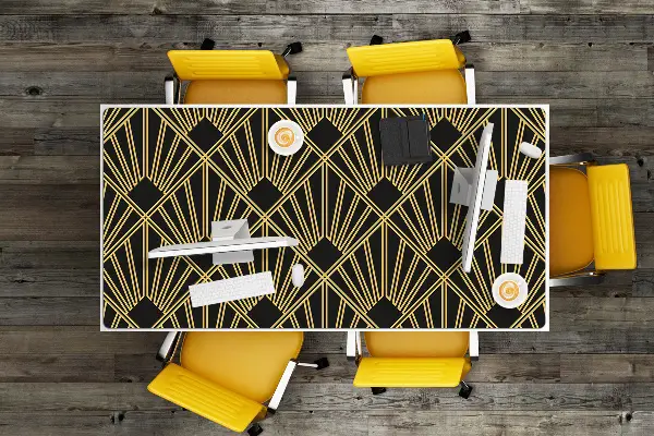 Veľká ochranná podložka na stôl v štýle Art Deco
