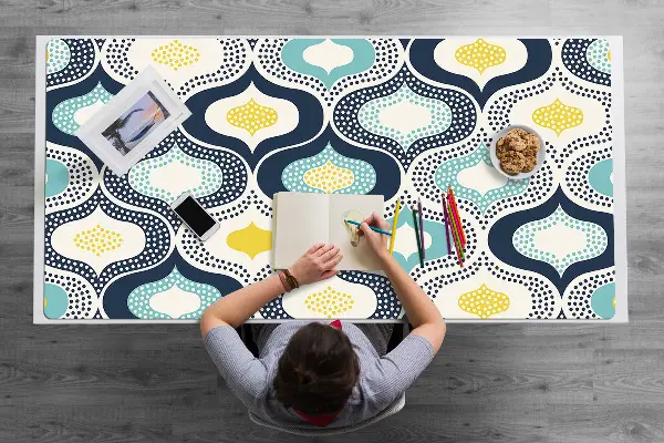Veľká ochranná podložka na stôl doodle bodky